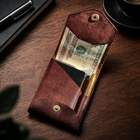 Retro Compact Coin Purse Multi-Functional Wallet Unisex Simple Storage Document Card Bag Lightweight Anti-Theft Shockproof