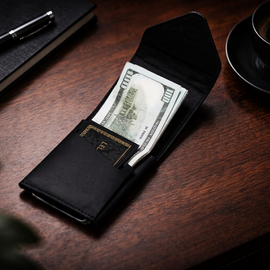 (Fit For Euro) Genuine Leather Wallet For Men Male Vintage Cowhide Slim Men's Cash Wallet Card Holder With Flap Magnetic Closure